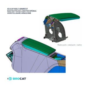 Škoda Superb – movable armrest – BROCAT Design