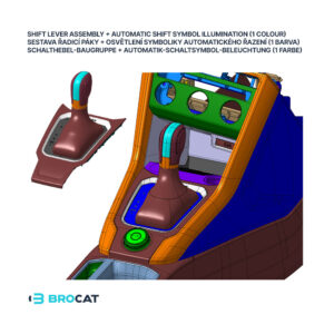 VW – gearshift lever assembly & automatic gear shift illumination (1 color) – BROCAT Design