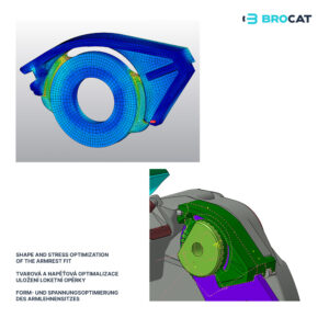 Shape and stress optimization of the armrest fit